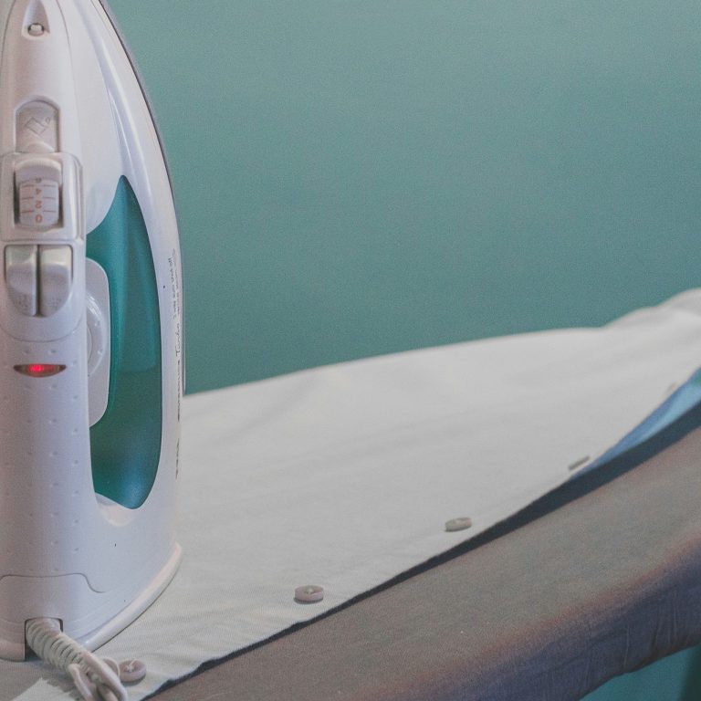 Ironing a shirt